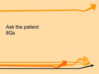 Ask the patient 8Qs 