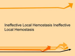 Ineffective Local   Hemostasis Ineffective Local   Hemostasis 