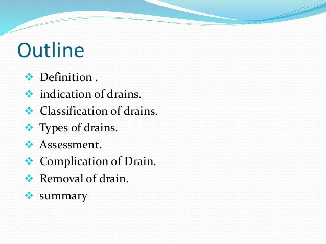 types of drains