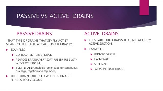 types of drains
