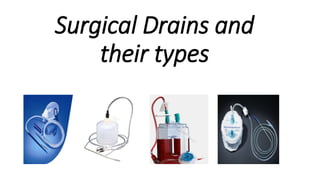 Surgical Drains and
their types
 