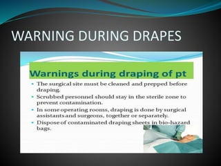 WARNING DURING DRAPES
 