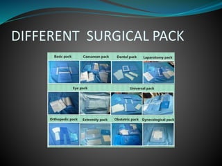 DIFFERENT SURGICAL PACK
 