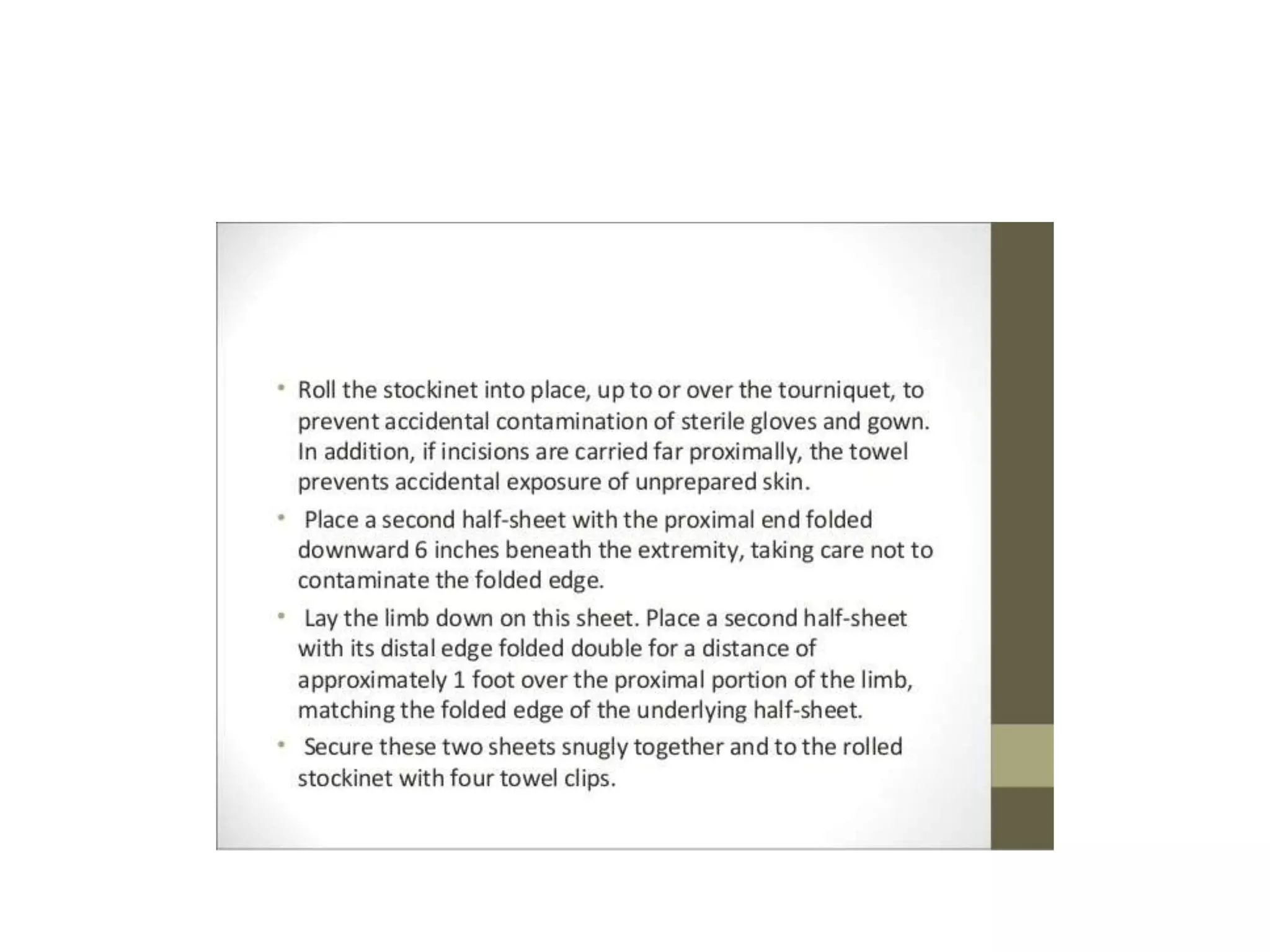 Surgical draping for technician PPT