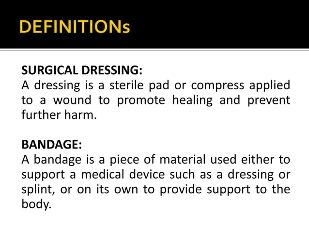 define dressings