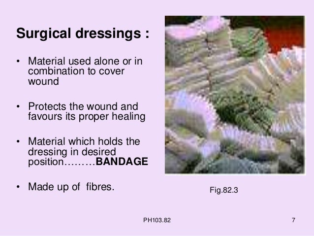 Surgical dressings ,sutures and ligatures