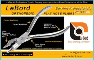 Surgical flat nose pliers