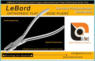 Surgical flat nose pliers