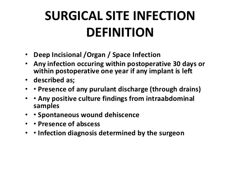 Surgical infections