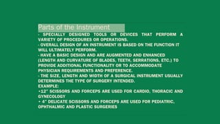 Surgical Instrumentation1.pdf DEFINE BASIC CATEGORIES OF INSTRUMENTS | PDF