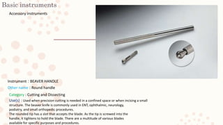 Surgical instruments based on Surgical Instrumentation: An Interactive ...