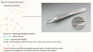 Surgical instruments based on Surgical Instrumentation: An Interactive ...