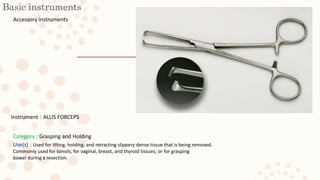 Surgical instruments based on Surgical Instrumentation: An Interactive ...