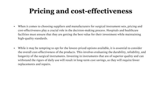 Explore the Precision of Surgical Instrument Sets | PPTX