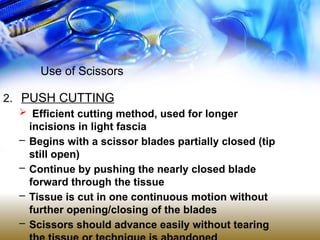 Push Cut Scissors SURGICAL INSTRUMENTS for health care students .pptx