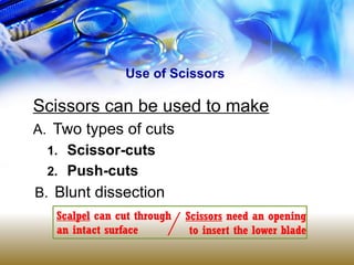 Push Cut Scissors SURGICAL INSTRUMENTS for postgraduate students .pptx