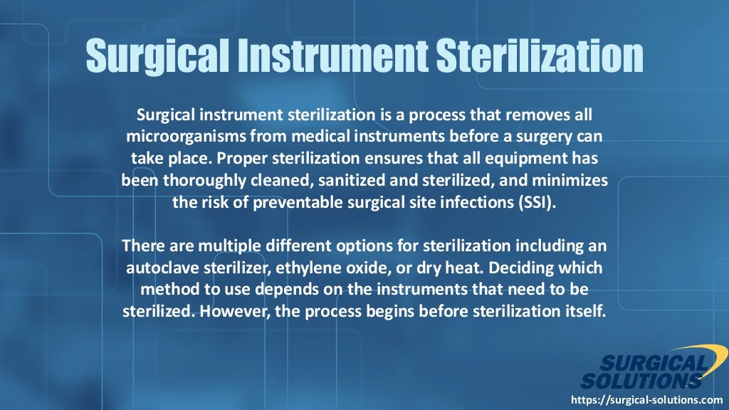Surgical Instrument Sterilization
