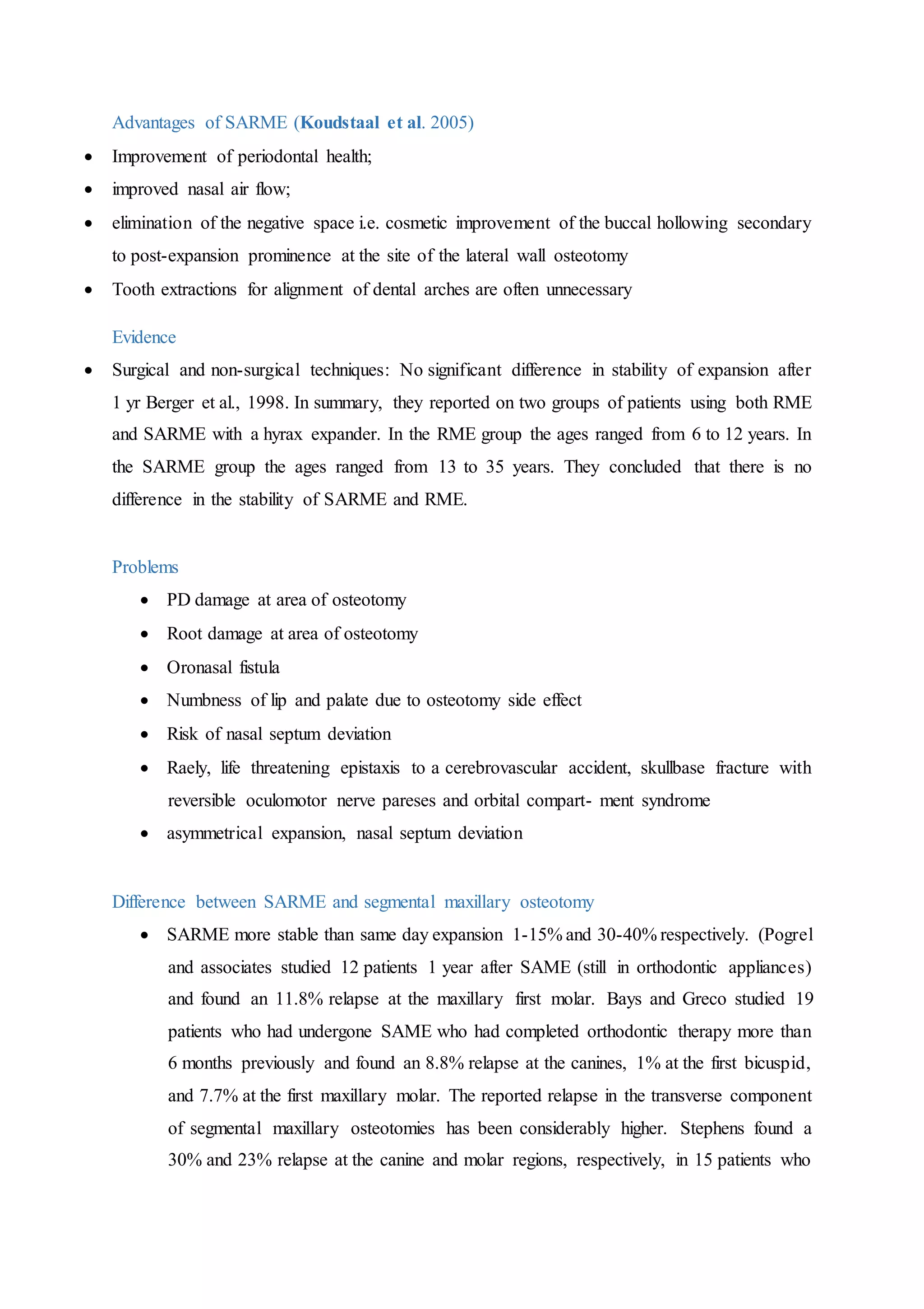 Surgically assisted rapid maxillary expansion for orthodontists by ...