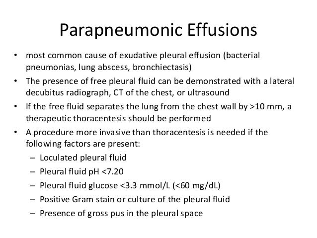parapneumonic effusion