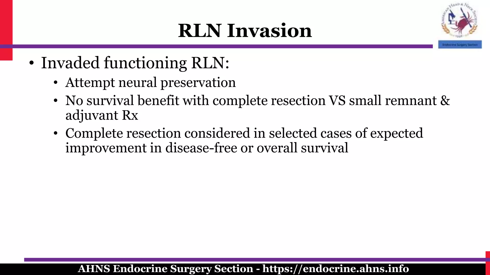 Surgical management of the recurrent laryngeal nerve in thyroidectomy ...