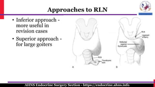 Surgical management of the recurrent laryngeal nerve in thyroidectomy ...