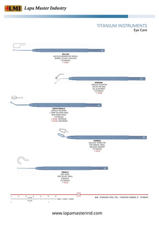 Eye Instruments Only Surgical ophthalmic Eye instruments PDF Catalogue High Quality | PDF