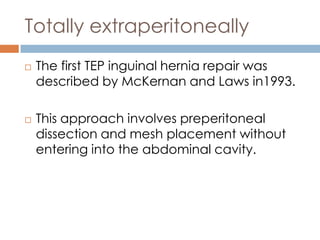 Surgical Options In The Management Of Hernia Repair