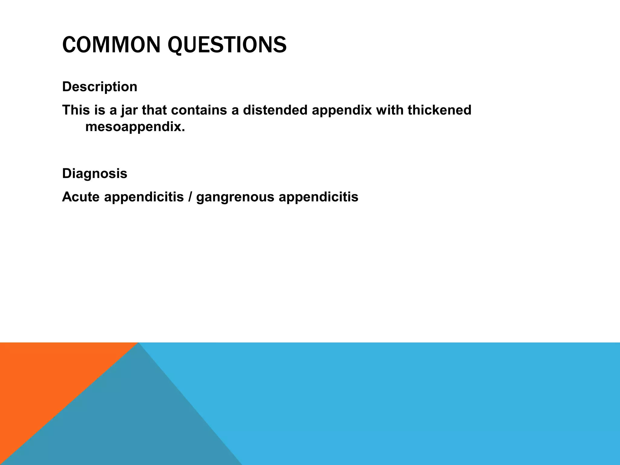 Surgical pathology (vermiform appendix) | PPTX | Digestive Disorders ...