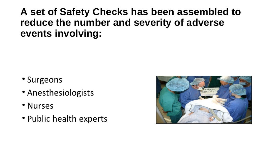 Surgical safety checklist
