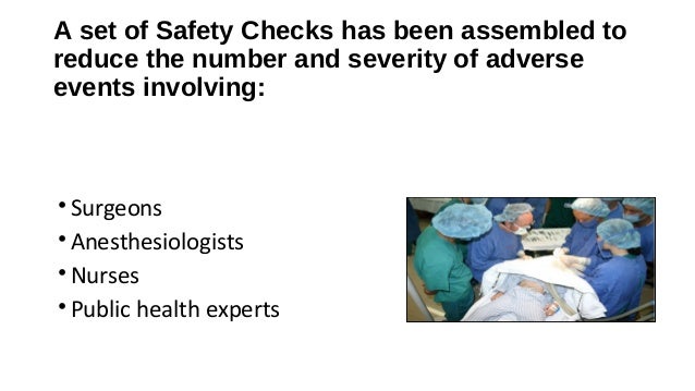Surgical safety checklist