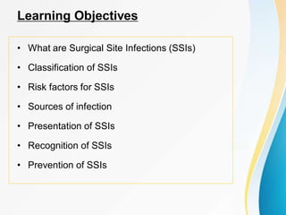 Ssi Risk Assessment Comprehensive Overview of Surgical Site Infections: Classification ...
