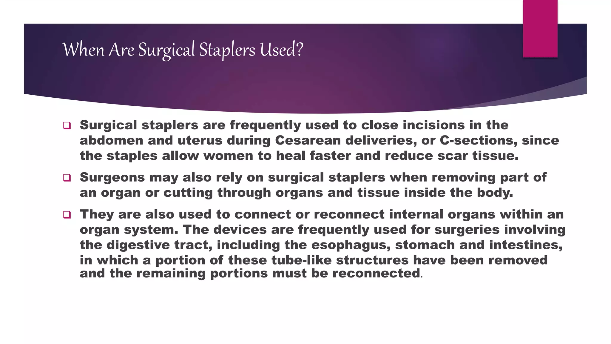 Surgical staplers | PPTX