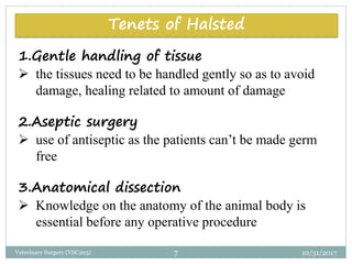 Halsted Principles Surgical terms and reasons for surgery | PPTX