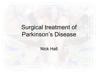 Surgical treatment of
Parkinson’s Disease

       Nick Hall
 