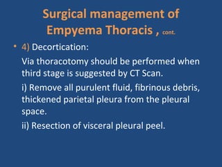 Surgical Treatment of Pleural Diseases | PPT