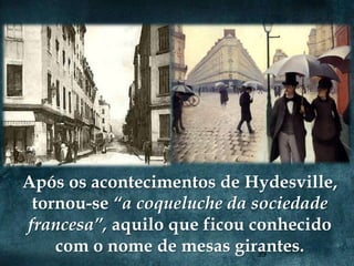 Após os acontecimentos de Hydesville,
 tornou-se “a coqueluche da sociedade
francesa”, aquilo que ficou conhecido
    com o nome de mesas girantes.
                             39
 