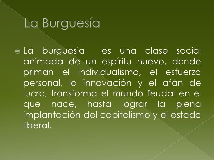 Surgimiento de la burguesía