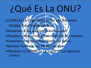 Surgimiento de la onu | PPTX