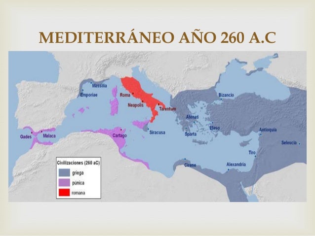 Mediterráneo año 200 a.C           