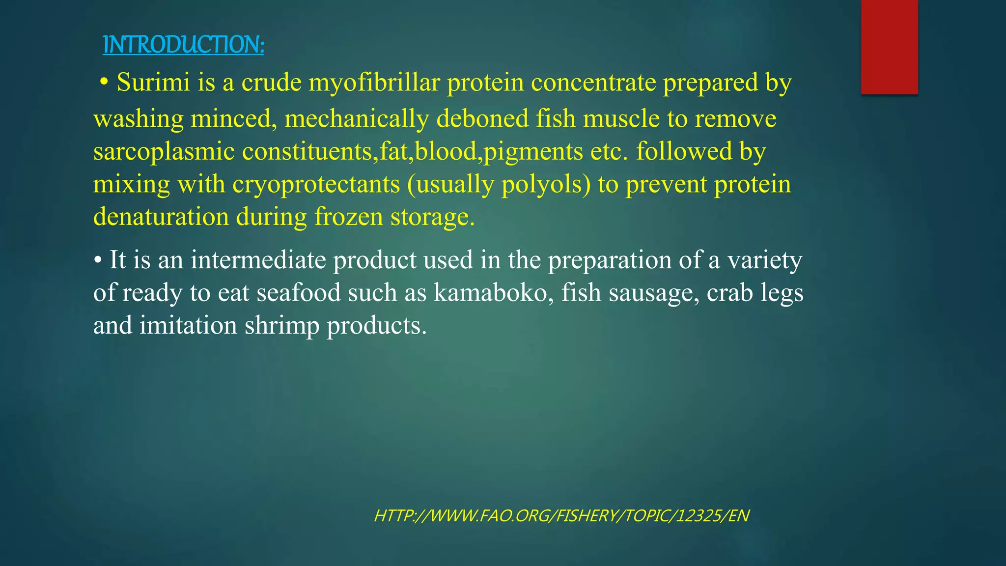 Surimi technology and its property PPT