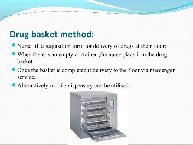 Drug Distribution In Hospital Pharmacy