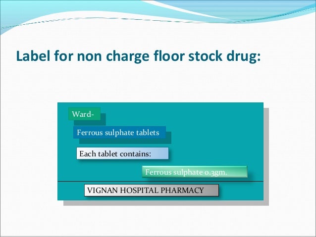 Drug Distribution In Hospital Pharmacy