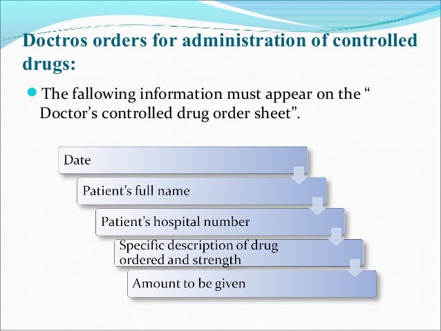 Controlled drug classifications