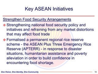Regional perspectives on the unique challenges for food security in Southeast Asia