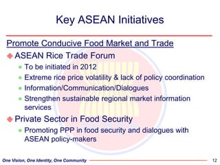 Regional perspectives on the unique challenges for food security in Southeast Asia