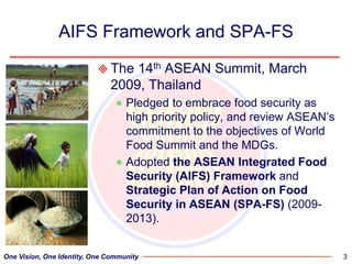 Regional perspectives on the unique challenges for food security in Southeast Asia
