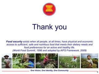 Regional perspectives on the unique challenges for food security in Southeast Asia