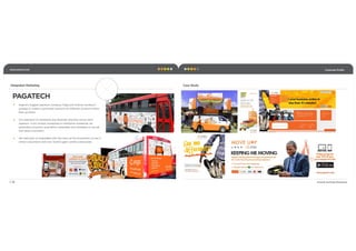 Corporate Proﬁle
| 12
Nigeria’s biggest payment company, Paga and Surkreo worked in
synergy to create customized solutions for diﬀerent products within
their portfolio.
Our approach to marketing was bespoke solutions across each
segment. From content marketing to traditional marketing; we
generated consumer acquisition campaigns and strategies to secure
and retain customers.
We were part of embedded with the team at the acquisition of over 5
million subscribers and over 10,000 agent centres nationwide.
PAGATECH
Integrated Marketing Case Study
www.surkreo.com
Growth Hacking Marketing
 