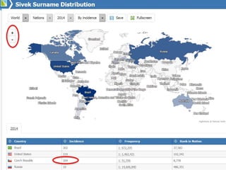 Surname Distribution Map World Surnames In Genealogy & Surname Distribution Maps