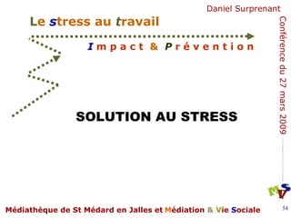 SOLUTION AU STRESS 